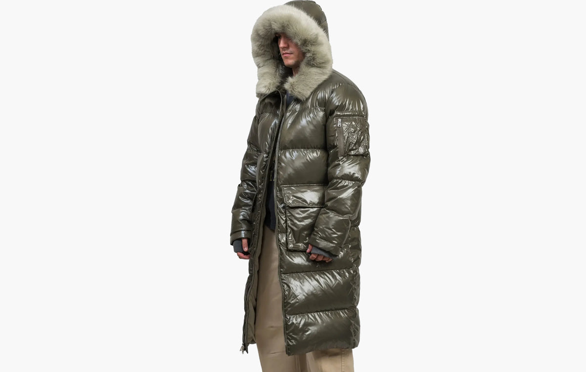 Aura Long Down Jacket "Olive"
