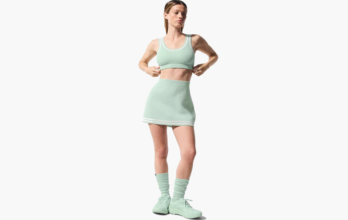 Tennis Club Sweater Knit Bra "Spearmint/White"