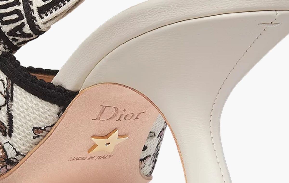 J'Adior Slingback Pump WMNS "Cotton Embroidered with Nude and White Millefiori Motif"