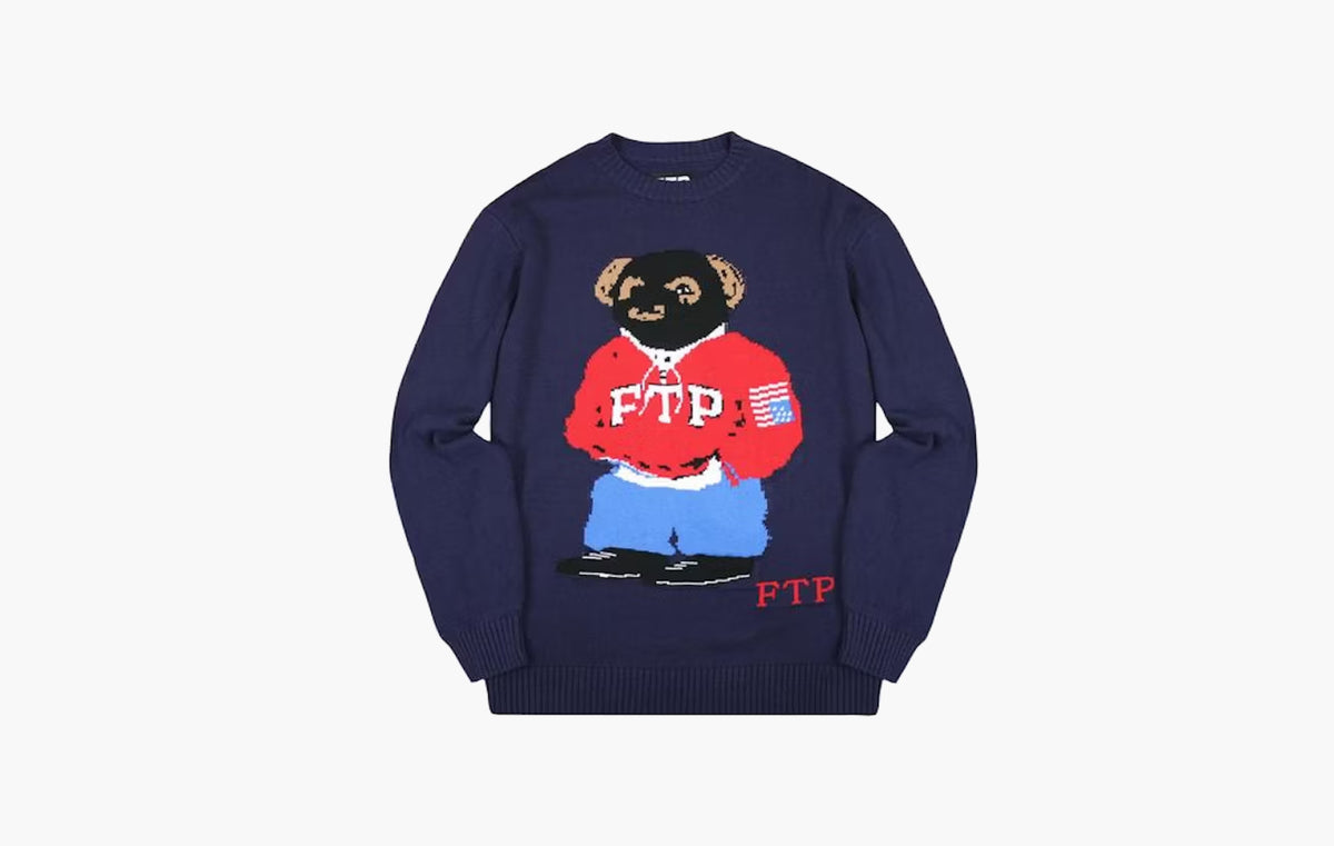 Bear Knit Sweater "Navy"