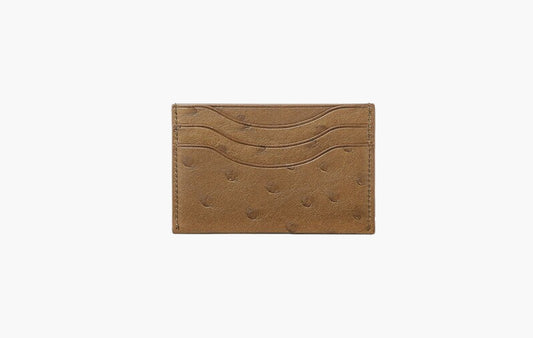 Extra Cardholder Ostrich Leather "Salty Capers"