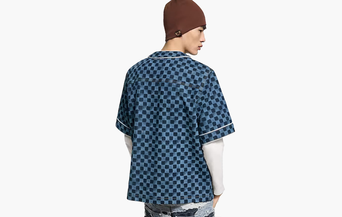 Damier Denim Baseball Shirt "Indigo"