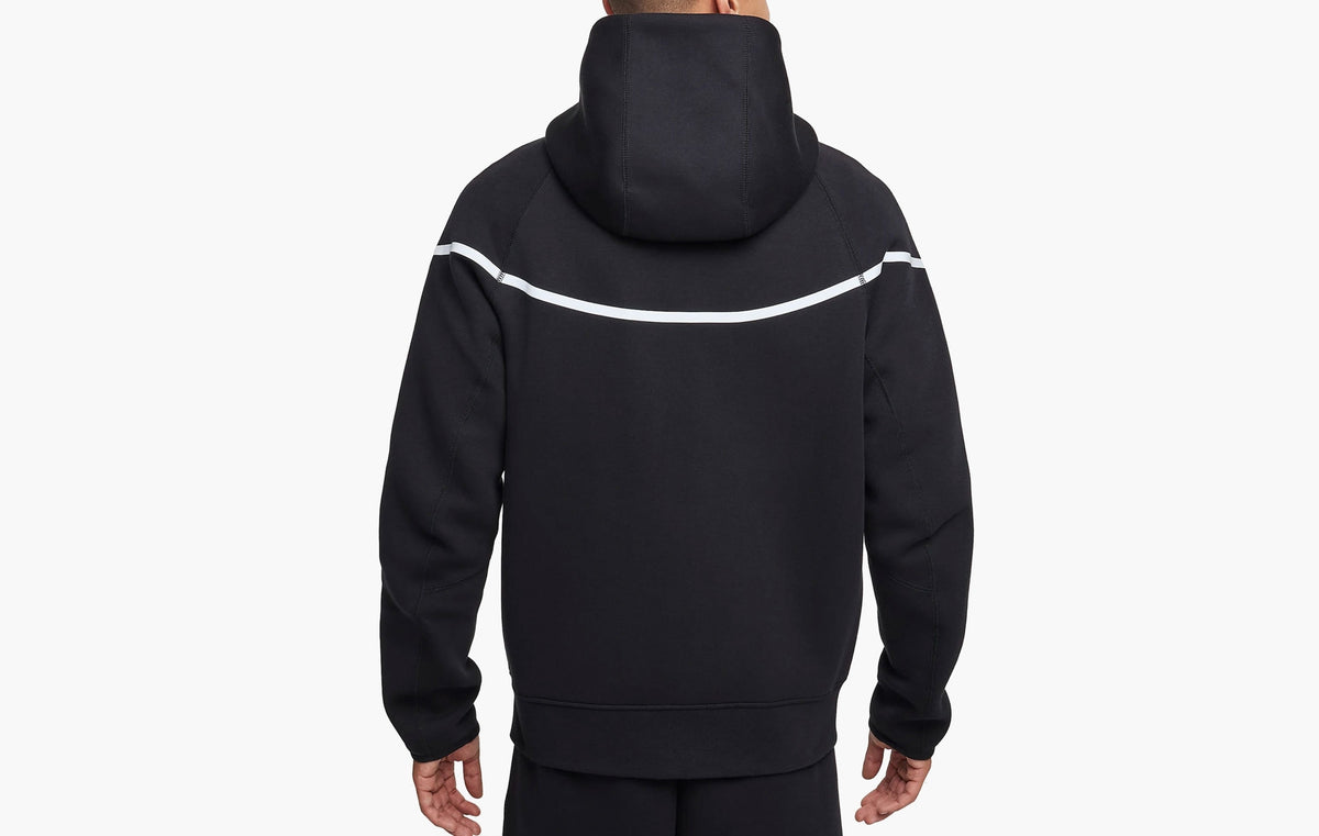 Sportswear Tech Fleece Full Zip Windrunner Reflective Details Hoodie "Black/Bemis Silver"