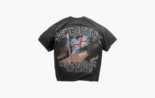 Iron Maiden Steed T-shirt "Stained Black"