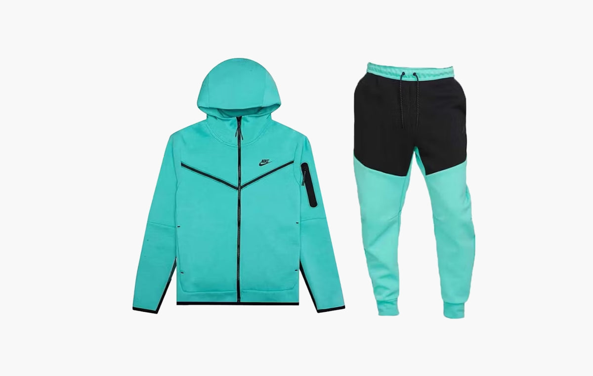 Sportswear Tech Fleece Hoodie & Joggers Set "Washed Teal/Black/Black"