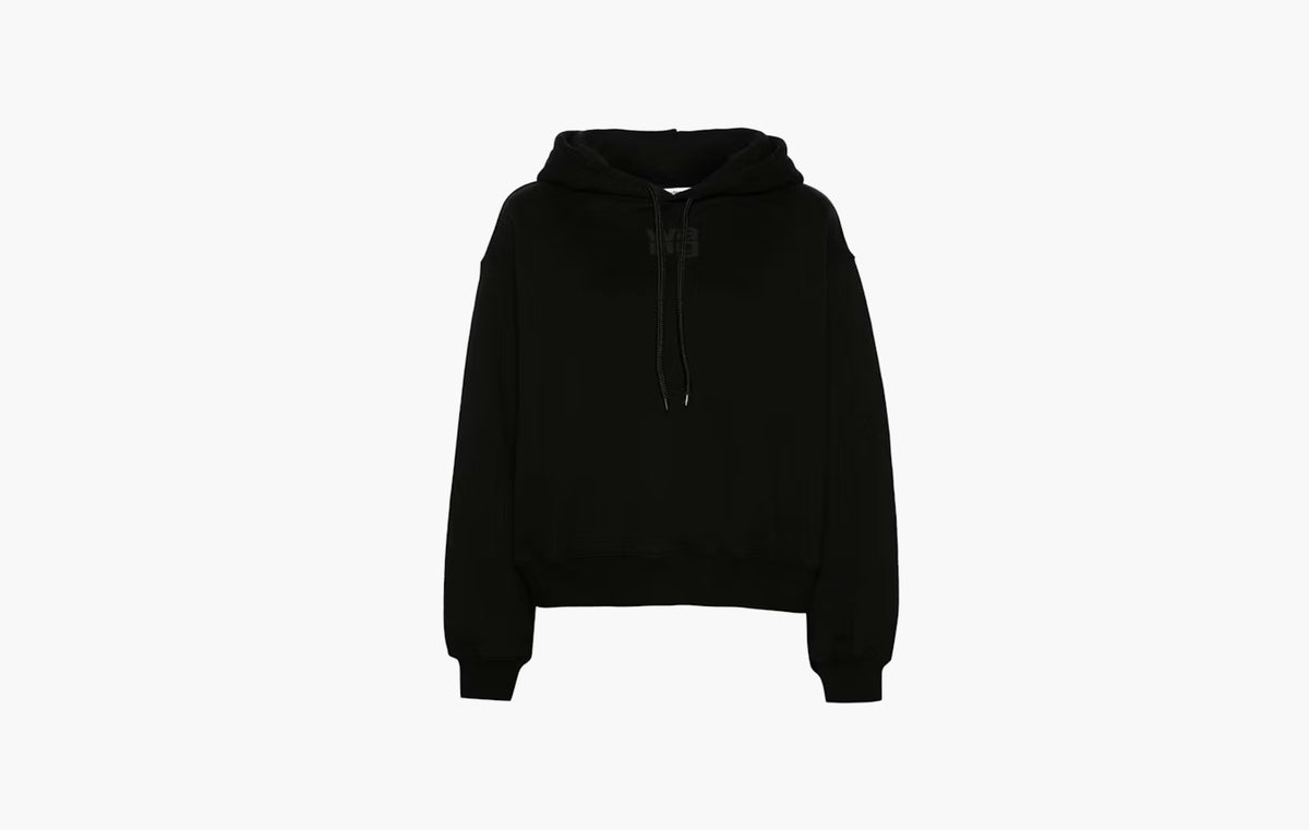 Essential Terry Puff Paint Logo Hoodie "Black"