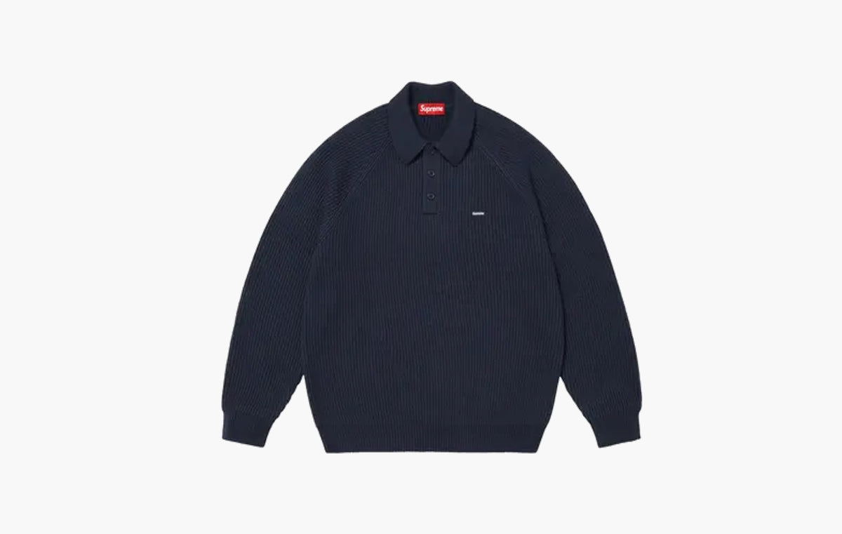 Small Box Polo Sweater "Navy"