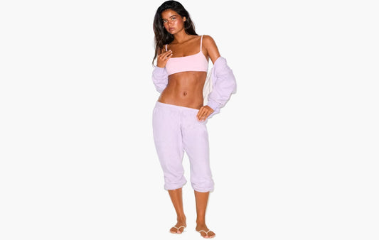Cotton Fleece Low Rise Capri Jogger "Purple Heather"