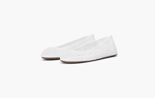 Flat Mesh Ballerinas "White"