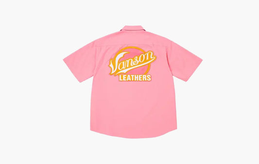 Leathers Short-Sleeve Work Shirt "Pink"