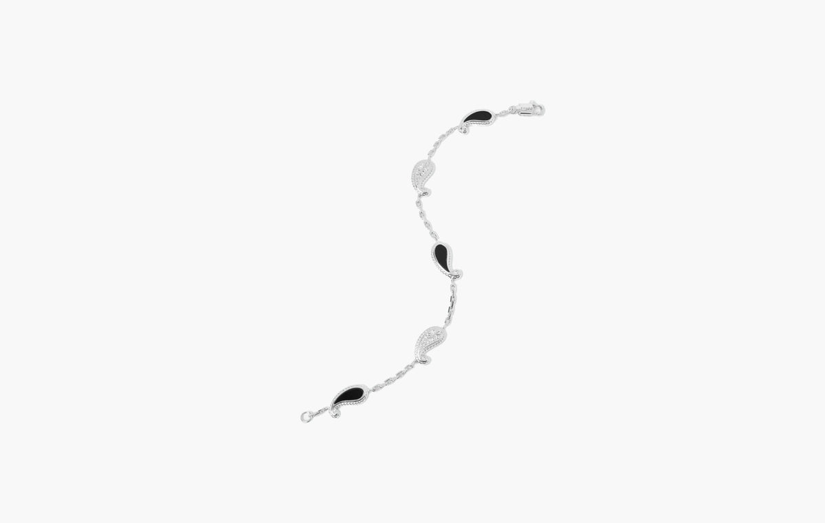 Tears Of Joy Bracelet Silver/Onyx ".925 Silver/Onyx"