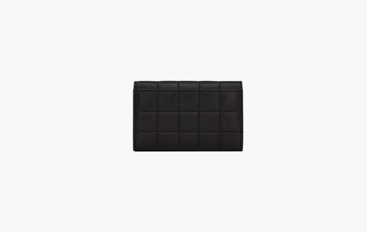 Cassandre Matelasse Carre Compact Card Case In Lambskin "Black"