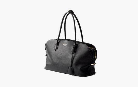 Large Leather Tote Bag "Black"