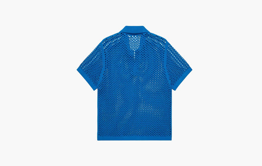 Crochet Polo Shirt "Blue"