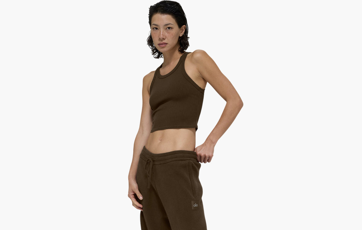 Goddess Ribbed Go-To Tank "Espresso"