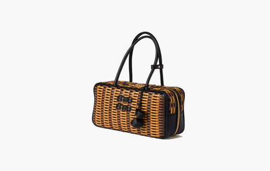 Beau Leather Bag "Black/Cognac/Ochre"