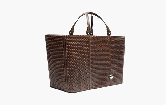 The Marino Horizontal Shopped Bag "Dark Brown"