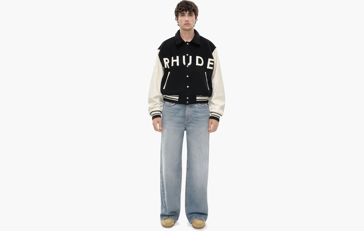 Collegiate Varsity Jacket "Black/Cream"