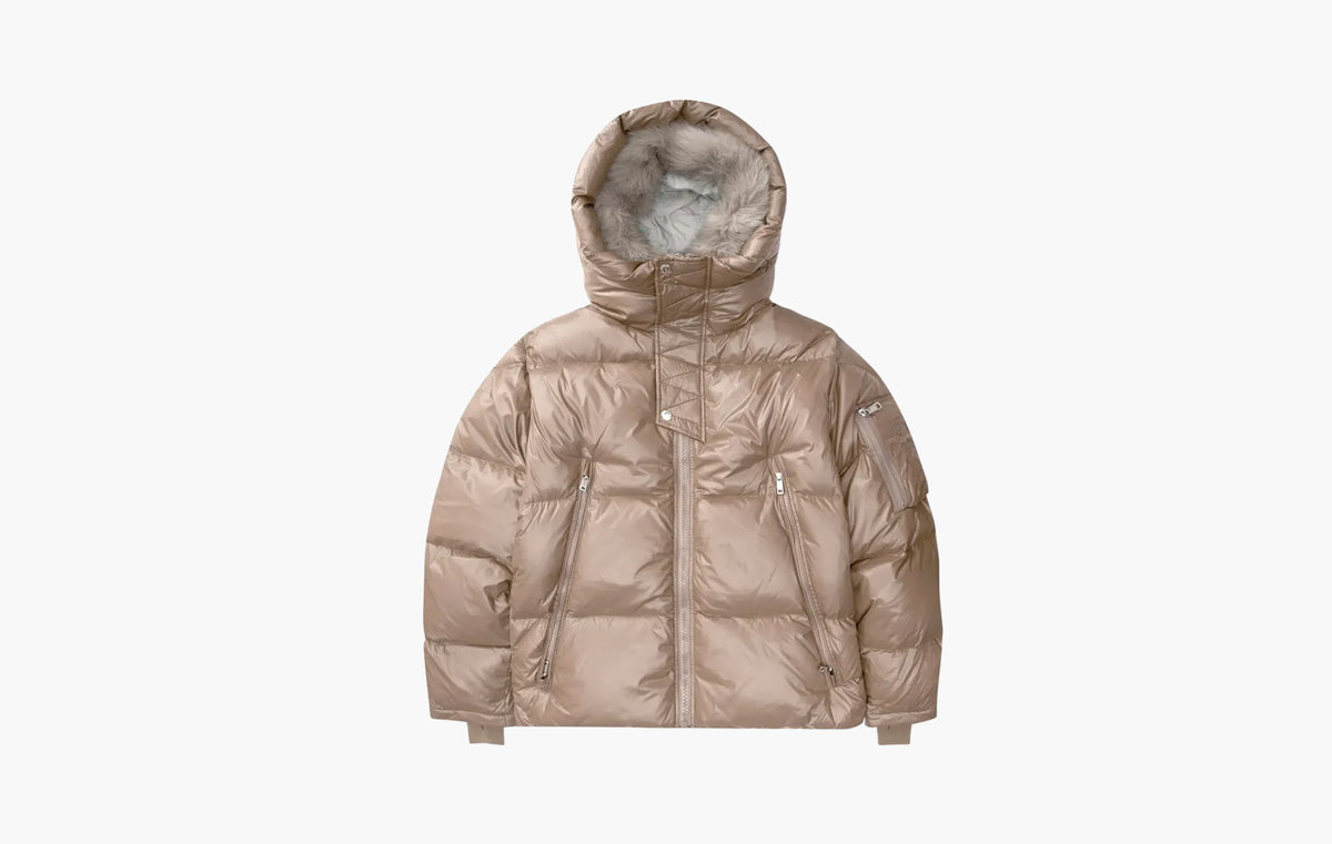 Fur Hooded Kudu Down Jacket "Khaki"