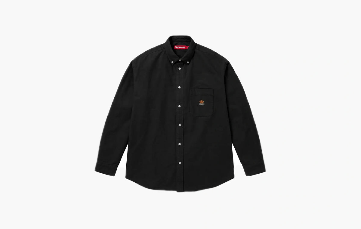 Loose Fit Flannel Oxford Shirt "Black"