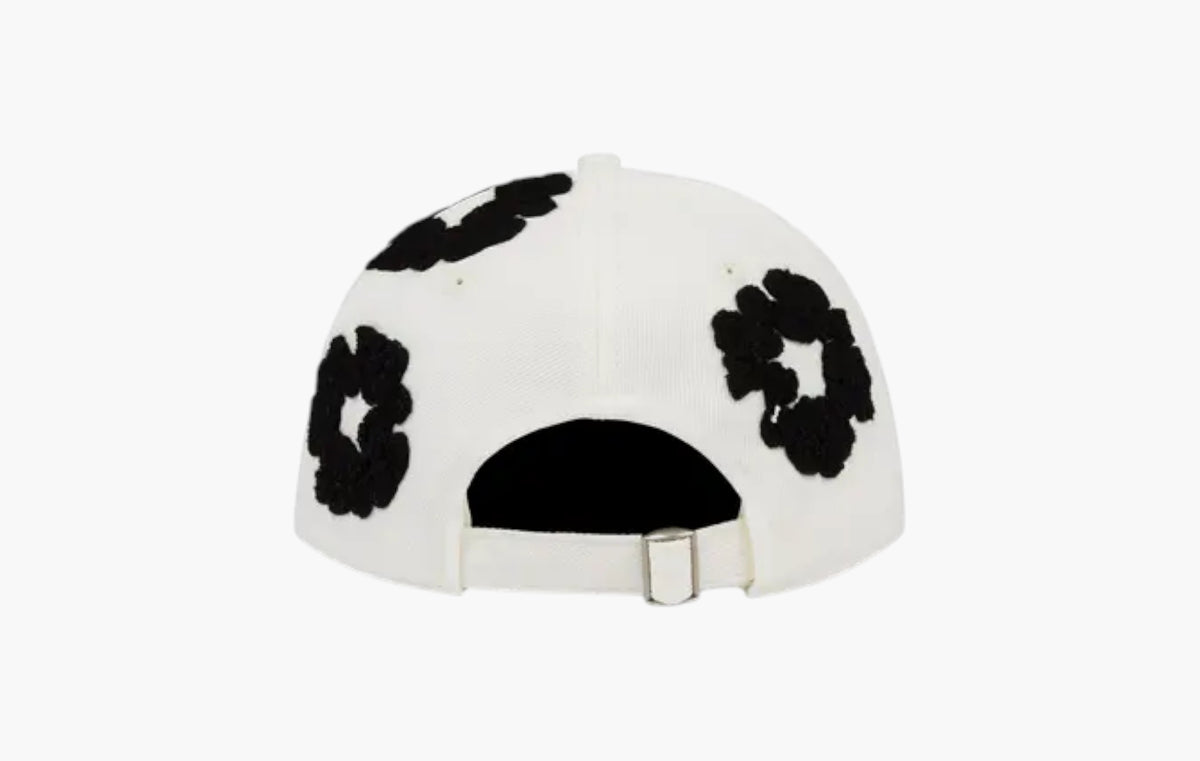 Denim Cotton Wreath Cap "White"