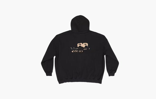 Hand Drawn BB Icon Large Fit Hoodie "Black"