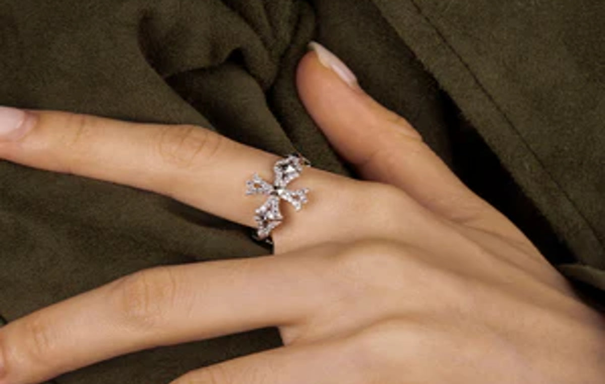 Automne Cross Ring Sterling Silver