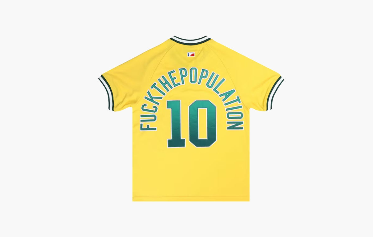 Script Pullover Baseball Jersey "Yellow"