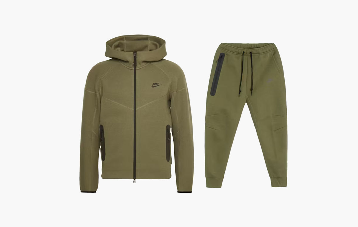 Sportswear Tech Fleece Windrunner Full Zip Hoodie & Joggers Set "Medium Olive/Black"