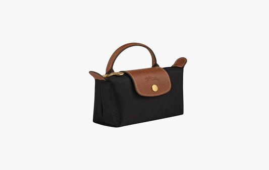Le Pliage Green Pouch with handle "Black"