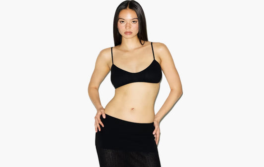 Sheer Knit Bralette "Onyx"