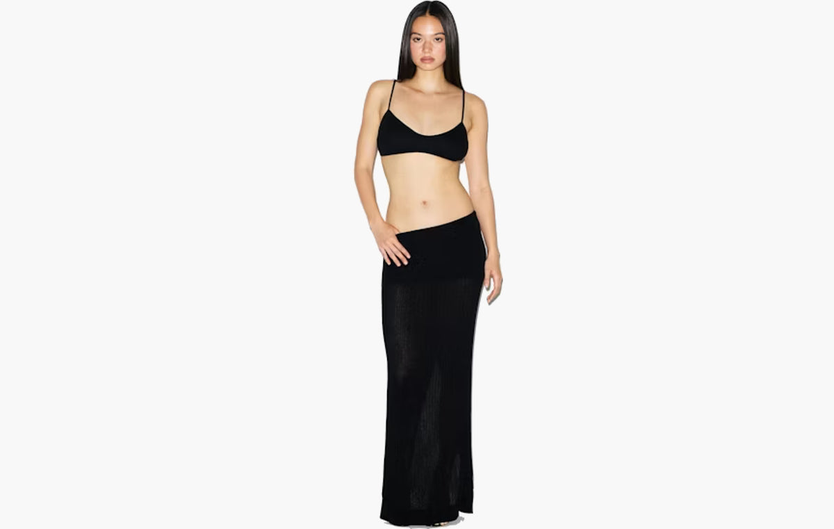Sheer Knit Bralette "Onyx"