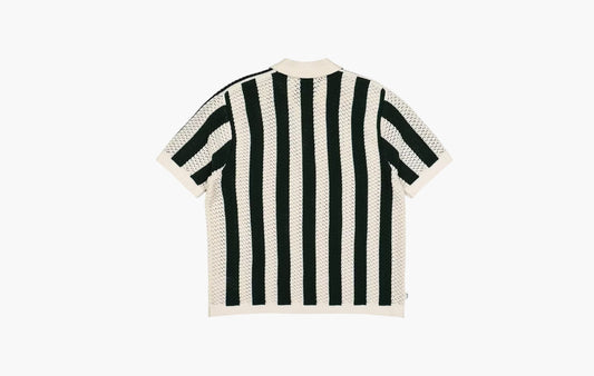 Knit Polo "Green Night/Cream White"