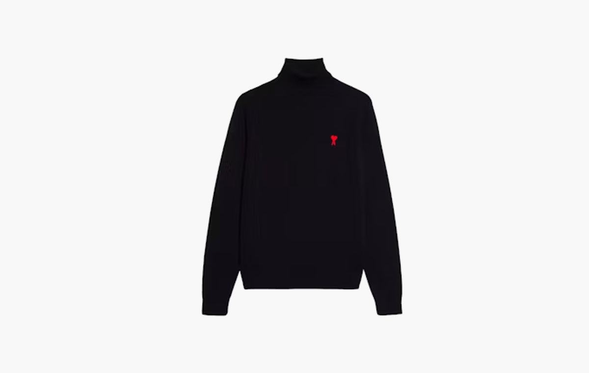 Ami De Coeur Turtleneck Sweater "Black/Red"