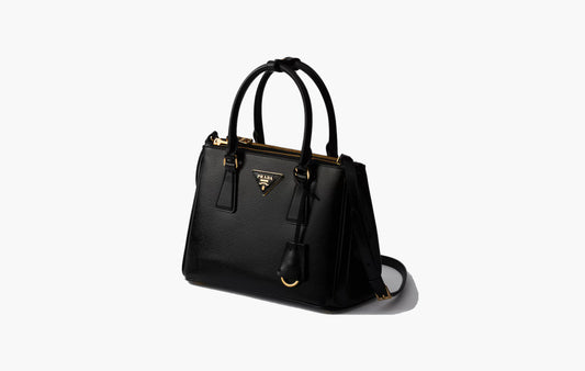 Large Prada Galleria Small Patent Saffiano Leather Bag "Black"