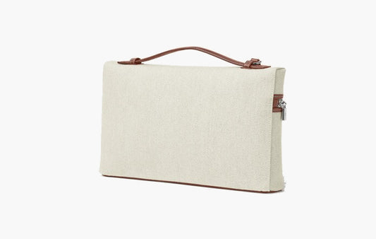 Extra Pouch L29 Cotton Linen "Natural/Caramel Sugar/Antique Silver"