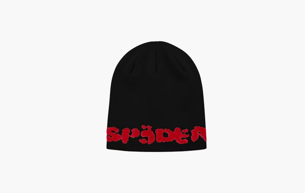 Fuzzy Logo Mohair Beanie "Black"