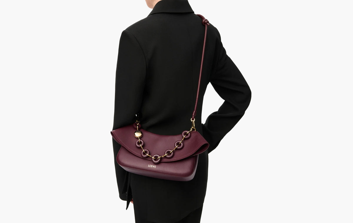 Medium Ola Bag In Smooth Calfskin "Dark Burgundy"
