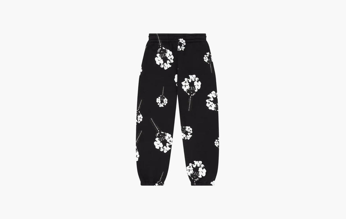 Hardies Tears Fist Wreath Open Hem Sweatpants "Black"