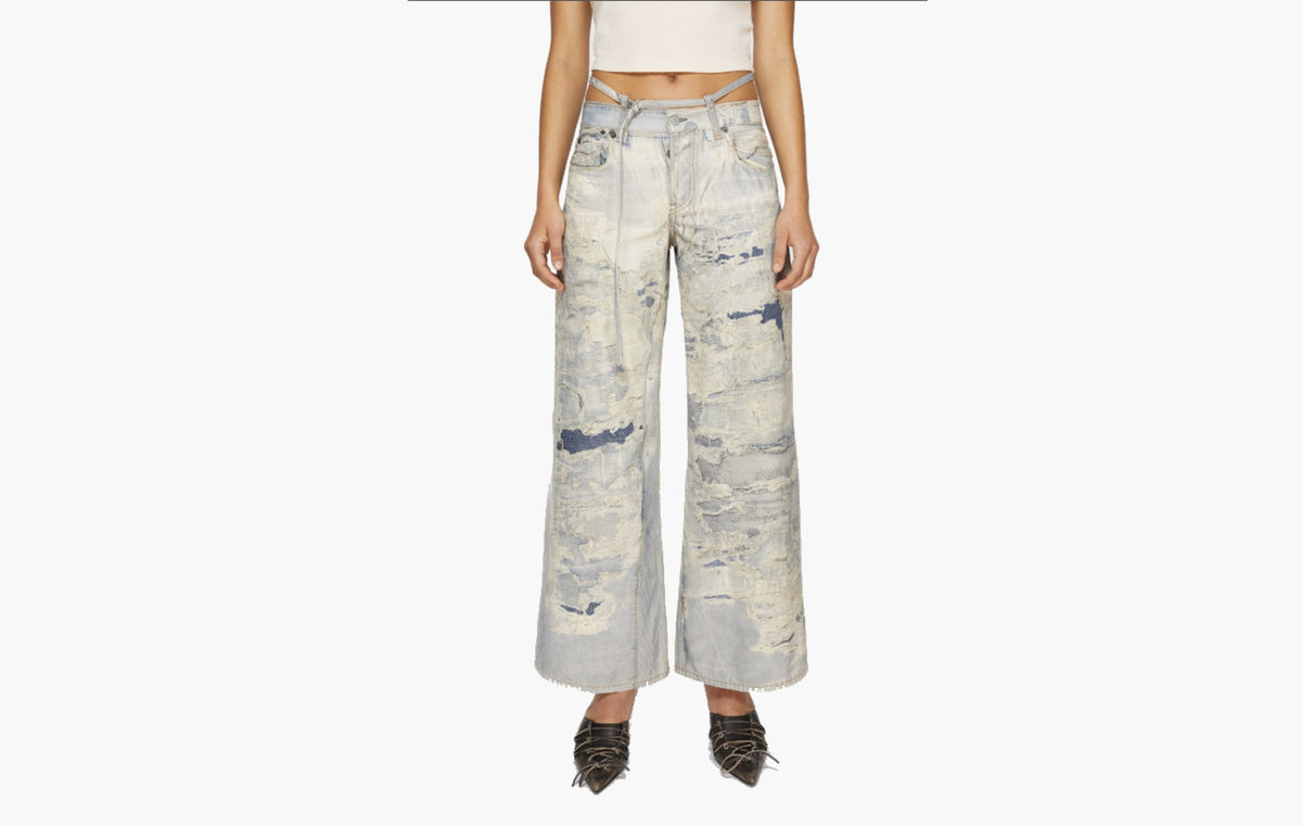 Printed Wide Leg Jeans