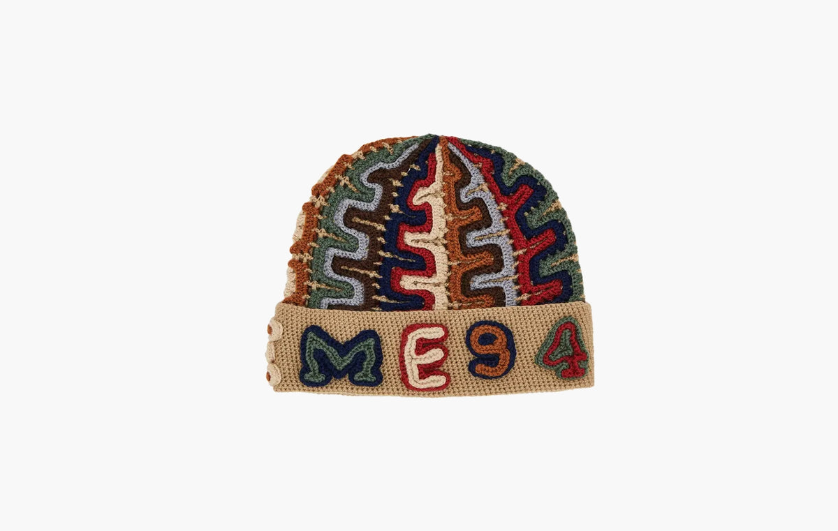 Yarn Applique Beanie "Khaki"