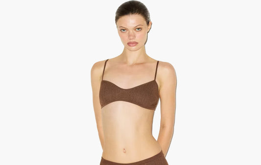 Sheer Knit Bralette "Bison"