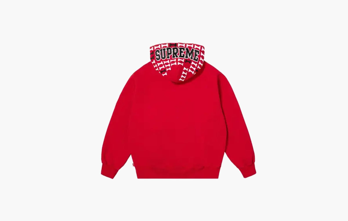 League Champs Zip Up Hooded Sweatshirt "Red"