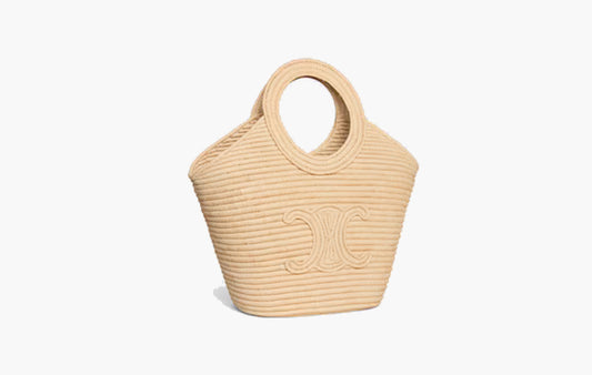 Braided Panier In Raffia "Natural"