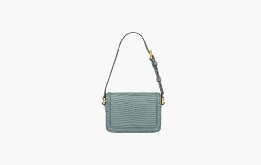 Solferino Micro Bag In Lizard "Steel Blue"
