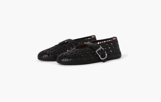 Flat Ballerinas Vienna In Leather "Black"