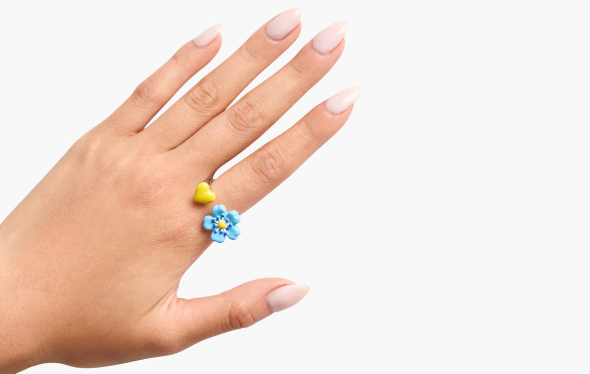 Fleur Bleue Spacer Ring