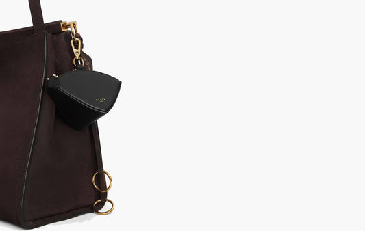Pyramid-Shaped Goatskin Wallet "Black"