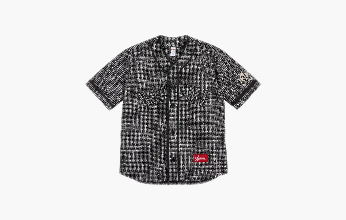 Bouclé Baseball Jersey "Black"