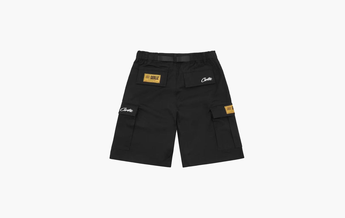 Corteiz Alcatraz Cargo Shorts Black | The Sortage
